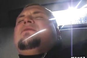 Lascivious nymphos share one fortunate guy's penis in a limo