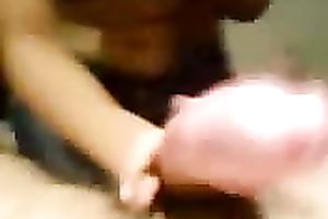 Attractive Latina works on my jock in homemade sex tape