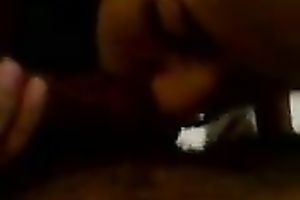 Attractive Latina works on my jock in homemade sex tape