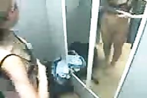 Sizzling sexy random non-professional brunette hair legal age teenager in the changing room