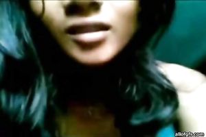 Frisky Indian legal age teenager hottie is riding hard ramrod in cowgirl position