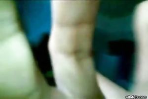 Frisky Indian legal age teenager hottie is riding hard ramrod in cowgirl position