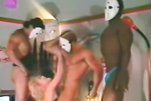 She got screwed hard by a group of kinky jerks on camera