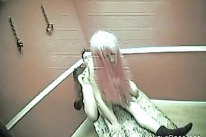 Long-haired harlot jumps on my pecker in front of a hidden web camera