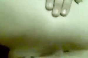 Homemade solo with my slim bedmate fingering her holes