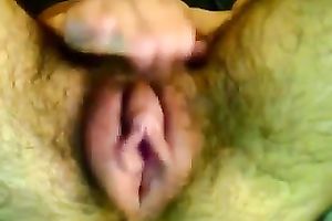 Skanky nympho can't live without to fuck her biggest swollen fur pie with my vibrator