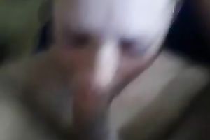 Blue eyed blond skank can't live without getting face drilled hard on camera