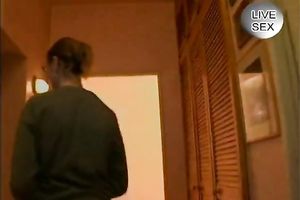 Hot thin redhead honey disrobes and masturbates for us