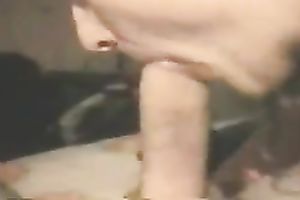 Cock-craving wench sucks my manhood and doesn't wish to stop