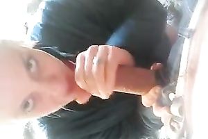 Nice quick oral job outdoors from my college ally
