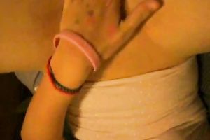 Hot selfshot solo episode with a legal age teenager fingering her bald love tunnel