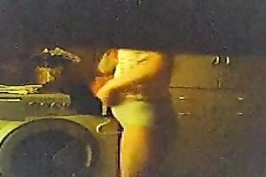 My limber amateur wife is caught on hidden cam in the bath
