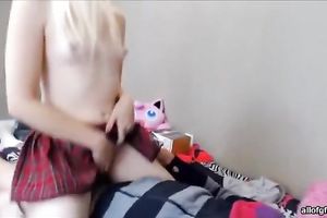 Blonde tart acquires her love tunnel creampied after hot upskirt banging