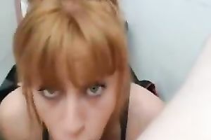 Slutty redhead milf sucks a hard prick in POV episode