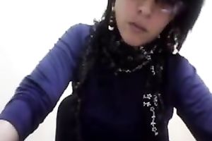 Petite brunette hair flashes her natural love bubbles for the web camera