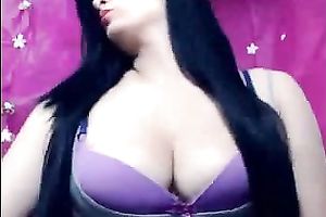 Exceptionally hawt web camera model with large love bubbles is engulfing her dildo like insane