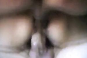 Two huge and thick dongs fucked her butt aperture and her muff