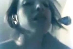 Pretty dark brown sucks and rides a dick in POV movie scene