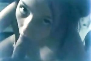 Pretty dark brown sucks and rides a dick in POV movie scene