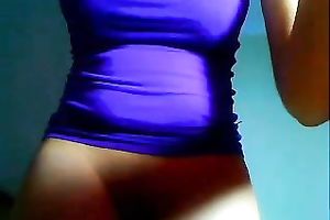 My buxom girlfriend is damn proud of her hairless slit