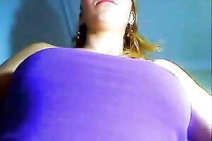 My buxom girlfriend is damn proud of her hairless slit