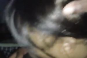 Ebony mother I'd like to fuck sucks my chocolate jock with all the excitement this babe has