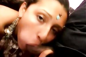 Black chap and white stud taking this diminutive chick for trio