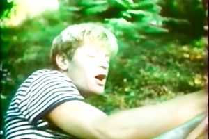 Romantic outdoor sex scene with gorgeous blonde head