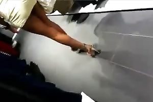 Magnificent Married slut in the apparel store filmed upskirt