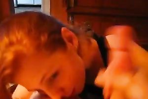 Luscious coed enjoys sucking my chubby pecker in POV movie