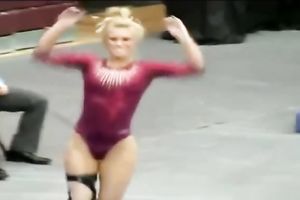 This hot gymnast can tempt any stud this babe loves with her large butt