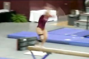 This hot gymnast can tempt any stud this babe loves with her large butt