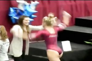 This hot gymnast can tempt any stud this babe loves with her large butt