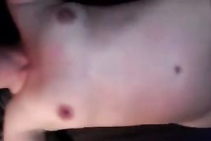Marvelous white dark brown milf gets her face overspread with drops of cum