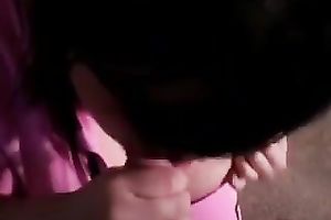 Hot POV with a overweight brunette hair harlot engulfing my weiner