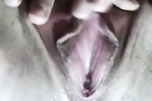 Close up solo movie with my white wife fingering her hairless juicy muff