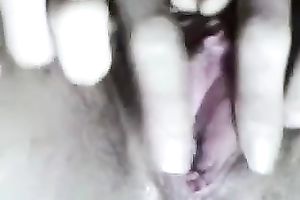 Close up solo movie with my white wife fingering her hairless juicy muff