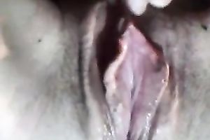 Close up solo movie with my white wife fingering her hairless juicy muff