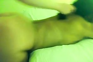 I grab hold of this chick's hair and slip my dick inside her wet muff