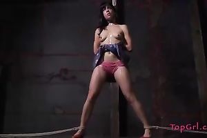 Kinky brunette hair with miniature titties acquires dominated like at no time previous to