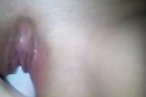 Close up vid with me shoving a can in my hairless cunt