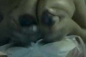 Home alone playing with my large moist juggs in front of livecam