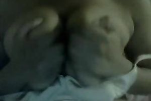 Home alone playing with my large moist juggs in front of livecam