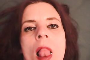 Kinky redhead milf fingers her pierced vagina in solo episode