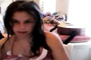 My eighteen year old girlfriend with unshaved pussy knows how to put on a show