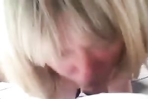 Juggy aged golden-haired sucks my knob and doesn't desire to stop