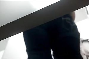 Girl with precious butt takes her shirt off in front of hidden livecam