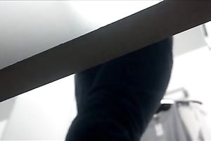 Girl with precious butt takes her shirt off in front of hidden livecam