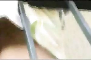 Managed to film this chab unshaved and new looking pussy on camera