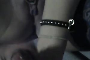 Jerking my rod off during the time that watching my lover toying her snatch